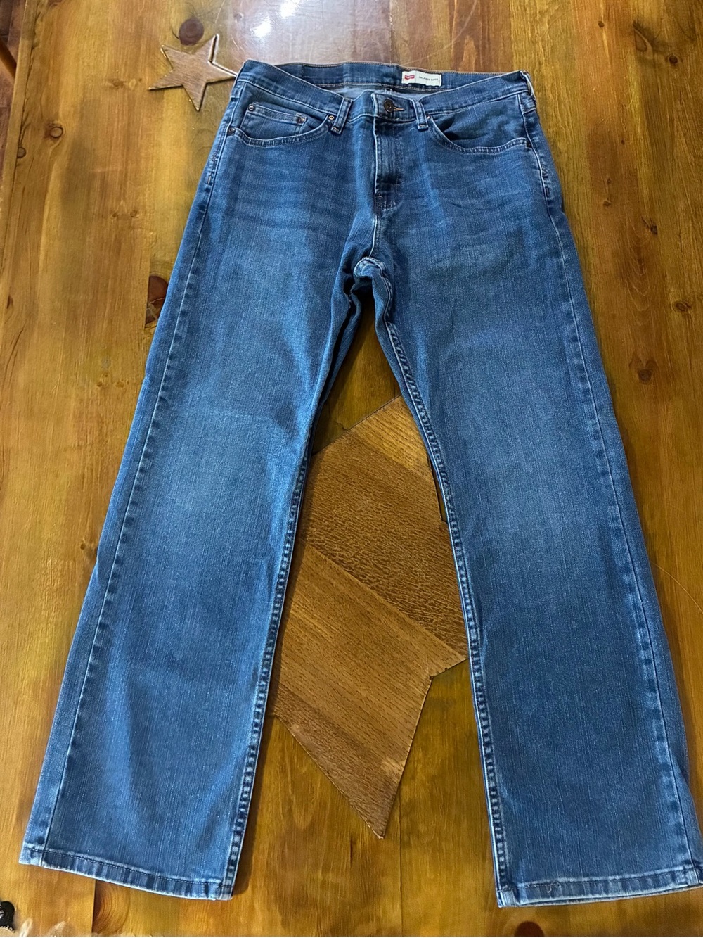 Wranglers Men's Straight-Leg Blue Jeans Relaxed Boot cut 32 x 30